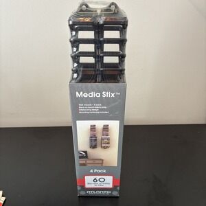 Atlantic Media Stix for Blu-rays, DVDs, CDs Storage Wall Mount 4 Pack (NEW)